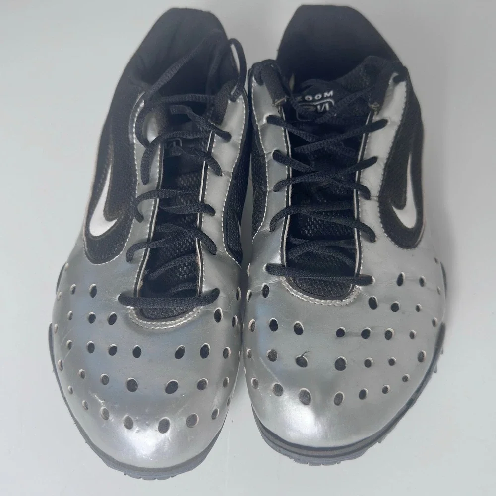 Nike Zoom Rival Track Spikes Mens 7.5 Silver Black Pole Vault Bowerman Series
